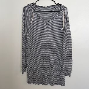 PPLA Striped Hooded Tunic Sweatshirt